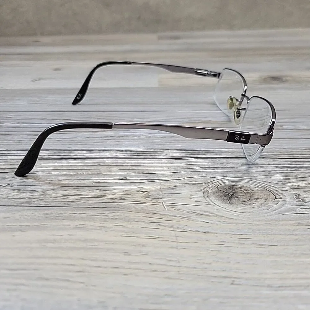 Ray-Ban RB6158 2553 Eyeglasses Frames Only Half Rim Silver 53-18-140  Metal‎